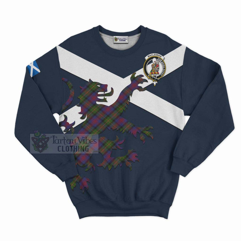 Tartan Vibes Clothing MacLennan (McLennan) Tartan Lion Rampant Sweatshirt – Proudly Display Your Heritage with Alba Gu Brath and Clan Name