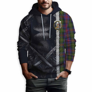 MacLennan (McLennan) Tartan Hoodie with Family Crest Cross Sword Thistle Celtic Vibes