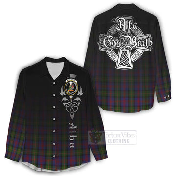 MacLennan (McLennan) Tartan Women's Casual Shirt Featuring Alba Gu Brath Family Crest Celtic Inspired