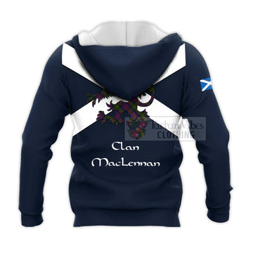 MacLennan (McLennan) Tartan Lion Rampant Knitted Hoodie Proudly Display Your Heritage with Alba Gu Brath and Clan Name