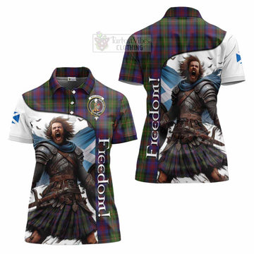 MacLennan (McLennan) Crest Tartan Women's Polo Shirt Inspired by the Freedom of Scottish Warrior