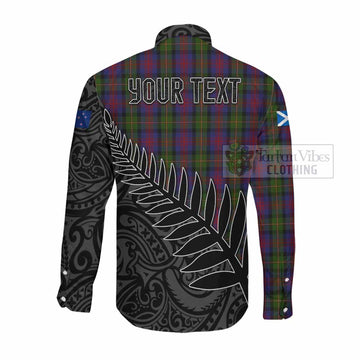 MacLennan (McLennan) Crest Tartan Long Sleeve Button Shirt with New Zealand Silver Fern Half Style