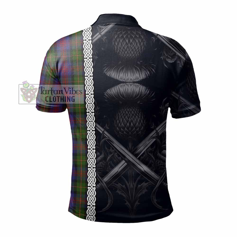 MacLennan (McLennan) Tartan Polo Shirt with Family Crest Cross Sword Thistle Celtic Vibes - Tartan Vibes Clothing