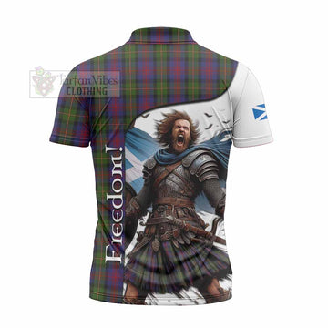 MacLennan (McLennan) Crest Tartan Zipper Polo Shirt Inspired by the Freedom of Scottish Warrior