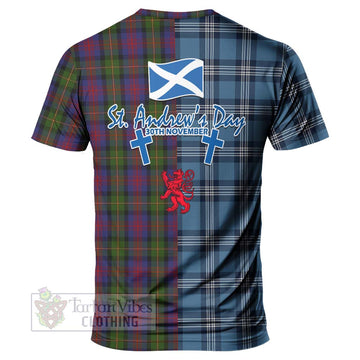 MacLennan (McLennan) Tartan T-Shirt Happy St. Andrew's Day Half Tartan Style