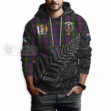 MacLennan (McLennan) Crest Tartan Hoodie with New Zealand Silver Fern Half Style