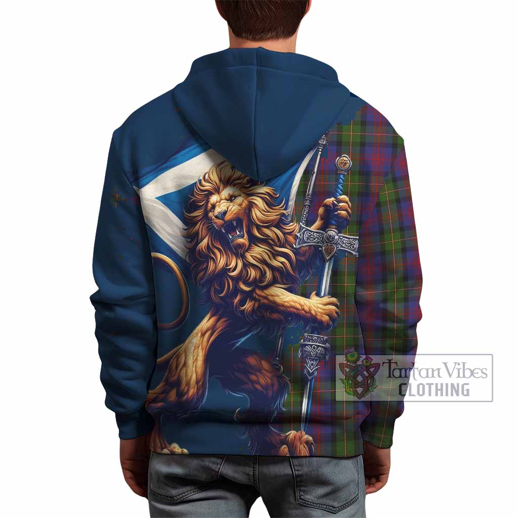 MacLeod (McLeod) Tartan Family Crest Hoodie with Scottish Majestic Lion