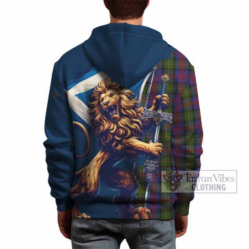 MacLeod (McLeod) Tartan Family Crest Hoodie with Scottish Majestic Lion