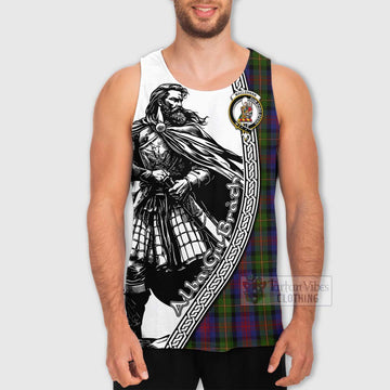 MacLennan (McLennan) Tartan Clan Crest Men's Tank Top with Highlander Warrior Celtic Style