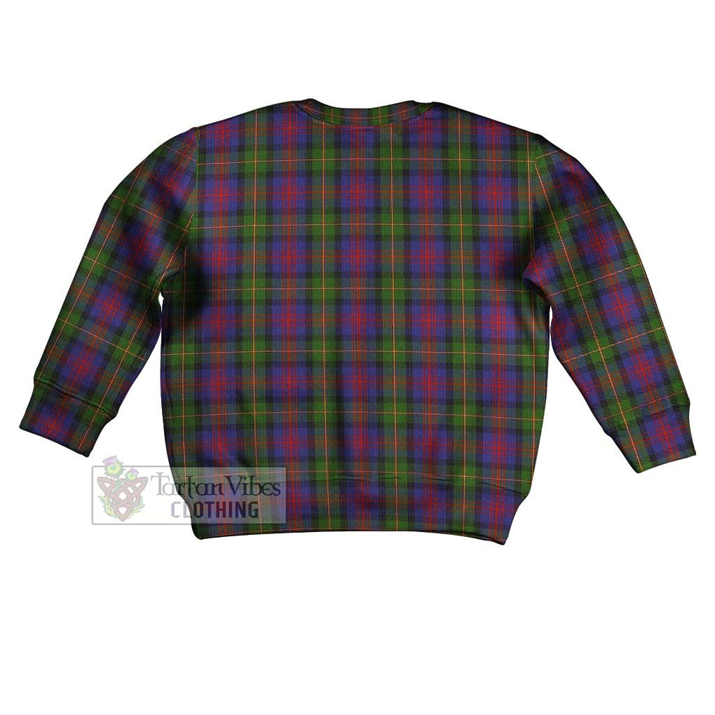 Tartan Vibes Clothing MacLennan (McLennan) Tartan Kid Ugly Sweater with Family Crest