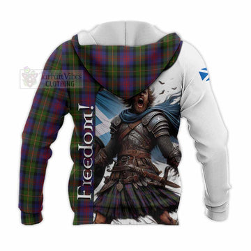 MacLennan (McLennan) Crest Tartan Knitted Hoodie Inspired by the Freedom of Scottish Warrior