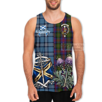 MacLennan (McLennan) Tartan Men's Tank Top Happy St. Andrew's Day Half Tartan Style