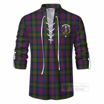 MacLennan (McLennan) Tartan Ghillie Kilt Shirt with Family Crest DNA In Me Style