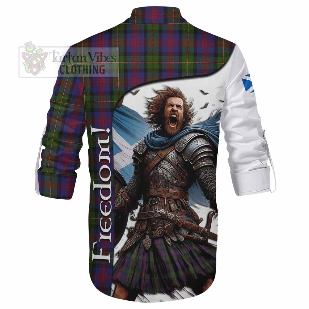 Tartan Vibes Clothing MacLennan (McLennan) Crest Tartan Ghillie Kilt Shirt Inspired by the Freedom of Scottish Warrior