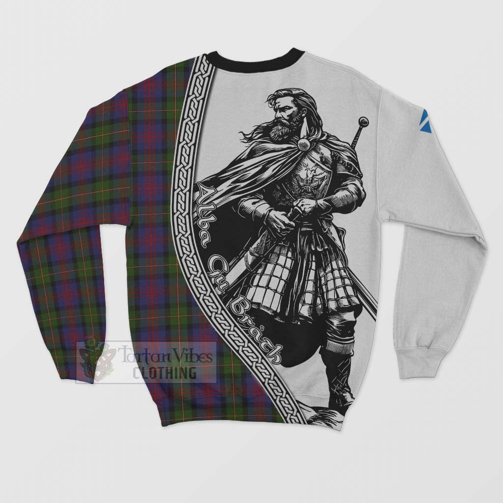 Tartan Vibes Clothing MacLennan (McLennan) Tartan Clan Crest Sweatshirt with Highlander Warrior Celtic Style