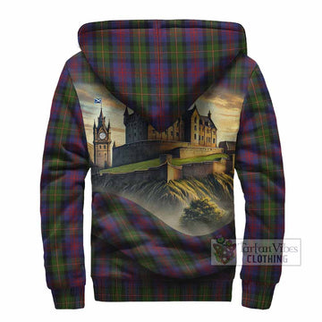 MacLennan (McLennan) Tartan Family Crest Sherpa Hoodie with Scottish Ancient Castle Style - Tartan Vibes Clothing