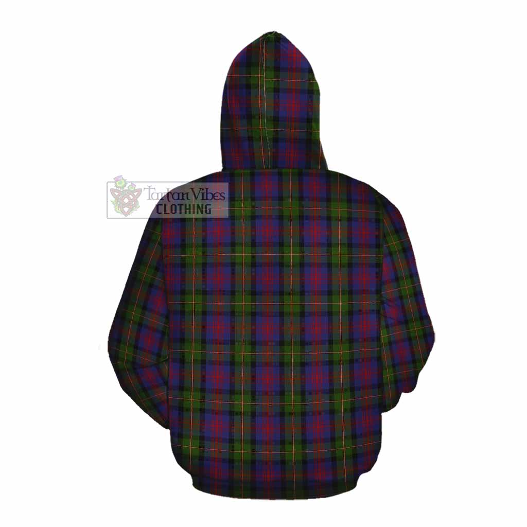 Tartan Vibes Clothing MacLennan (McLennan) Tartan Cotton Hoodie with Family Crest DNA In Me Style