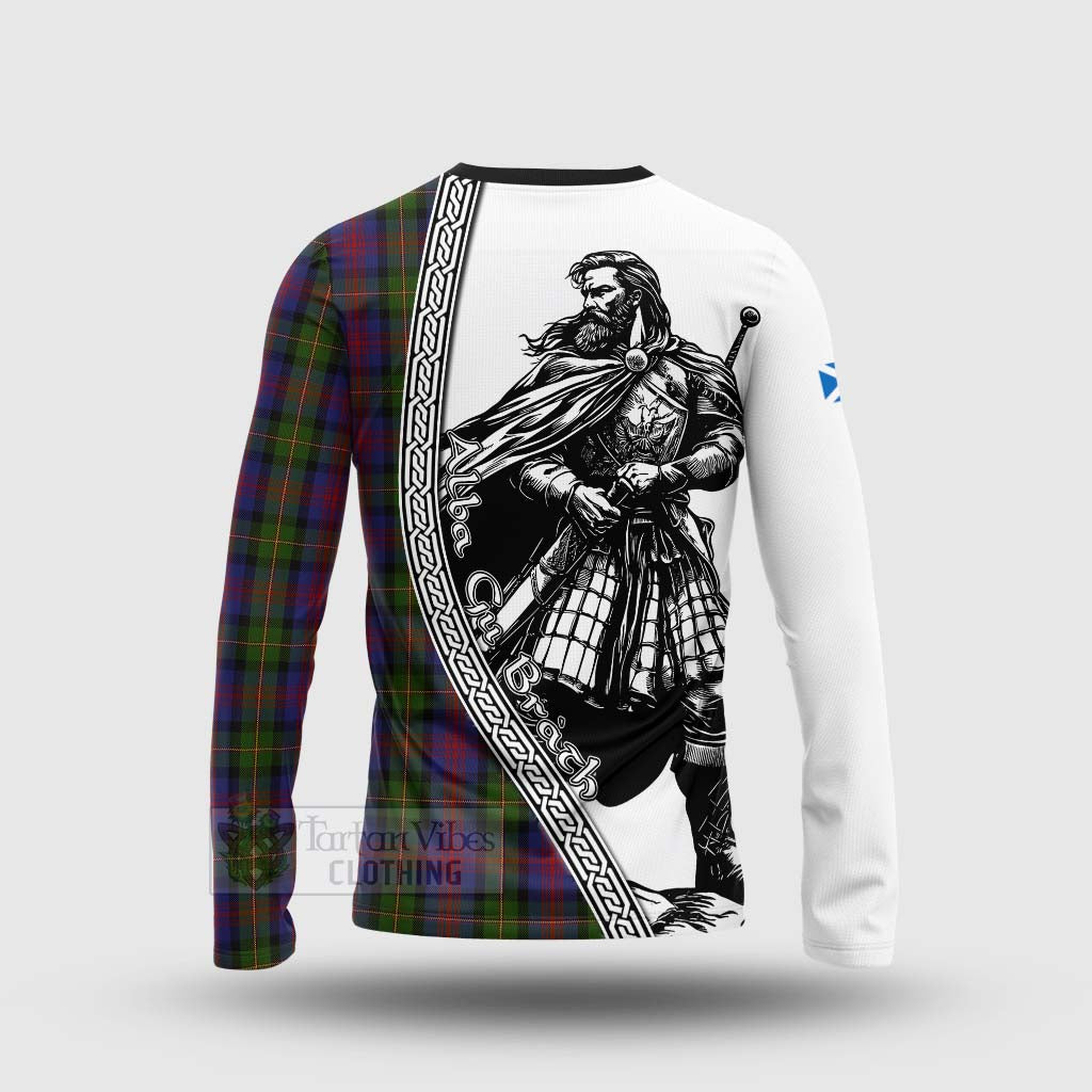 Tartan Vibes Clothing MacLennan (McLennan) Tartan Clan Crest Long Sleeve T-Shirt with Highlander Warrior Celtic Style