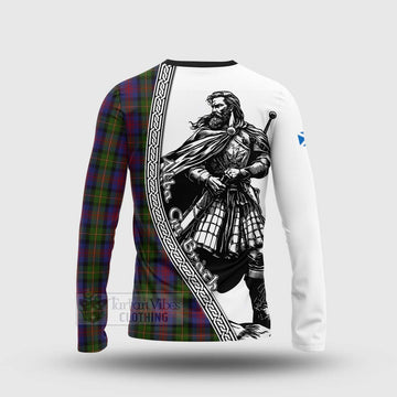 MacLennan (McLennan) Tartan Clan Crest Long Sleeve T-Shirt with Highlander Warrior Celtic Style