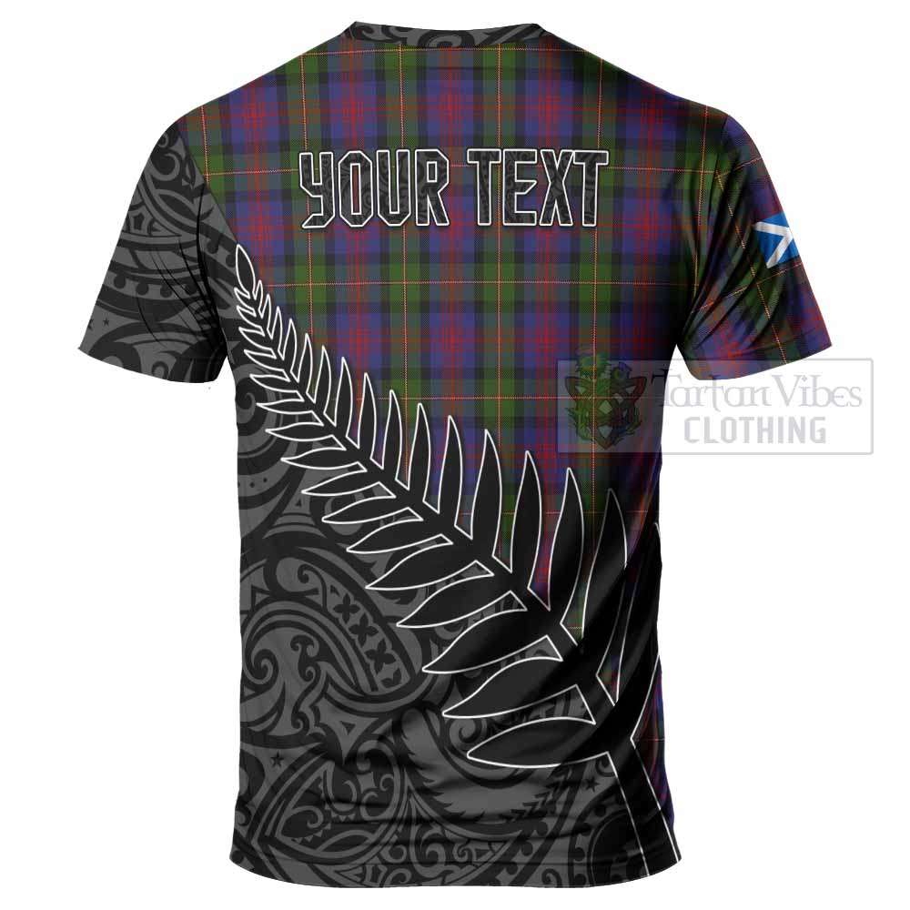 Tartan Vibes Clothing MacLennan (McLennan) Crest Tartan T-Shirt with New Zealand Silver Fern Half Style