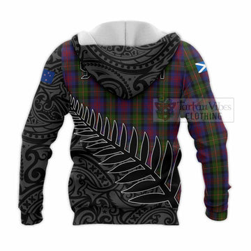 MacLennan (McLennan) Crest Tartan Knitted Hoodie with New Zealand Silver Fern Half Style