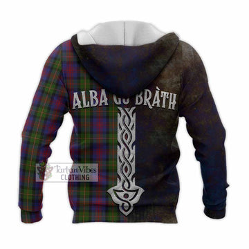 MacLennan (McLennan) Tartan Family Crest Knitted Hoodie Alba Gu Brath Be Brave Lion Ancient Style - Tartan Vibes Clothing