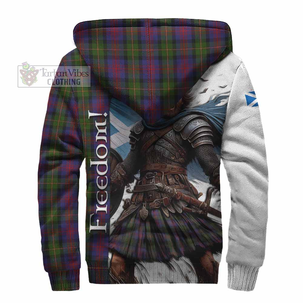 Tartan Vibes Clothing MacLennan (McLennan) Crest Tartan Sherpa Hoodie Inspired by the Freedom of Scottish Warrior