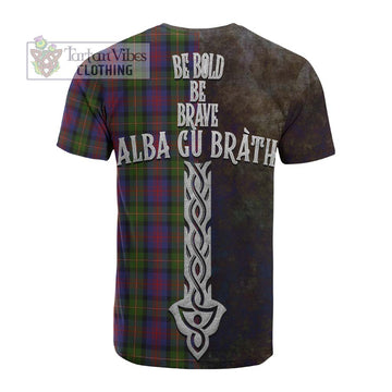 MacLennan (McLennan) Tartan Family Crest Cotton T-shirt Alba Gu Brath Be Brave Lion Ancient Style - Tartan Vibes Clothing