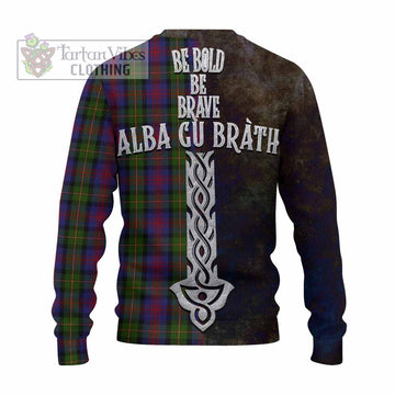 MacLennan (McLennan) Tartan Family Crest Knitted Sweater Alba Gu Brath Be Brave Lion Ancient Style - Tartan Vibes Clothing