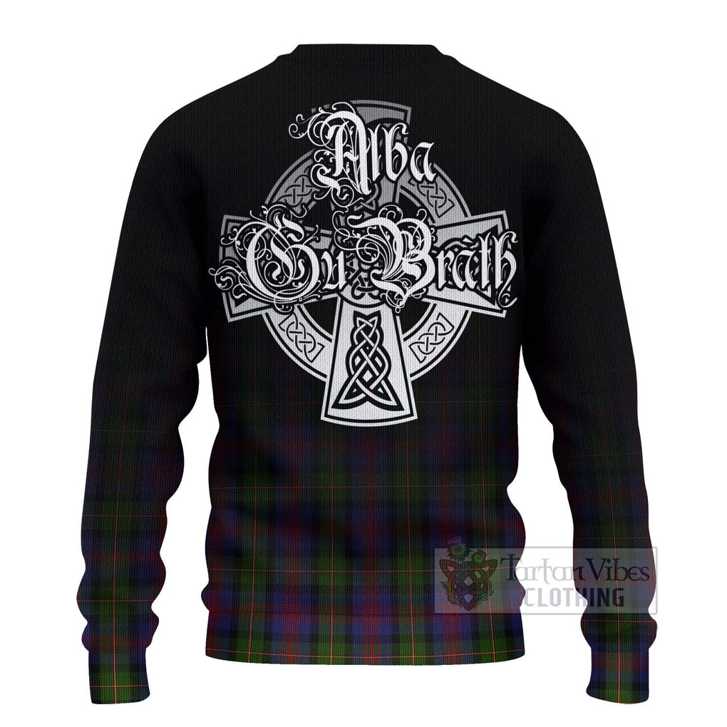 Tartan Vibes Clothing MacLennan (McLennan) Tartan Knitted Sweater Featuring Alba Gu Brath Family Crest Celtic Inspired