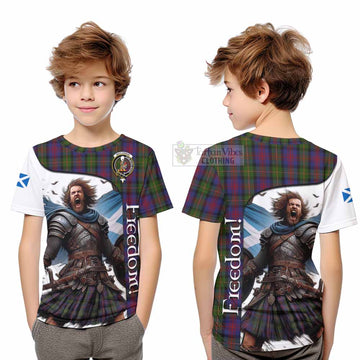 MacLennan (McLennan) Crest Tartan Kid T-Shirt Inspired by the Freedom of Scottish Warrior