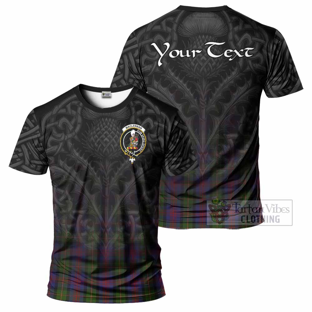 Tartan Vibes Clothing MacLennan (McLennan) Tartan T-Shirt with Family Crest Celtic Thistle Vibes