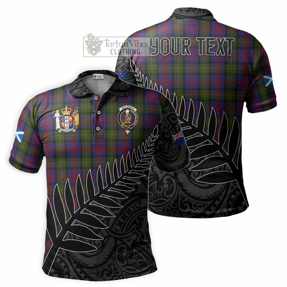 MacLennan (McLennan) Crest Tartan Polo Shirt with New Zealand Silver Fern Half Style