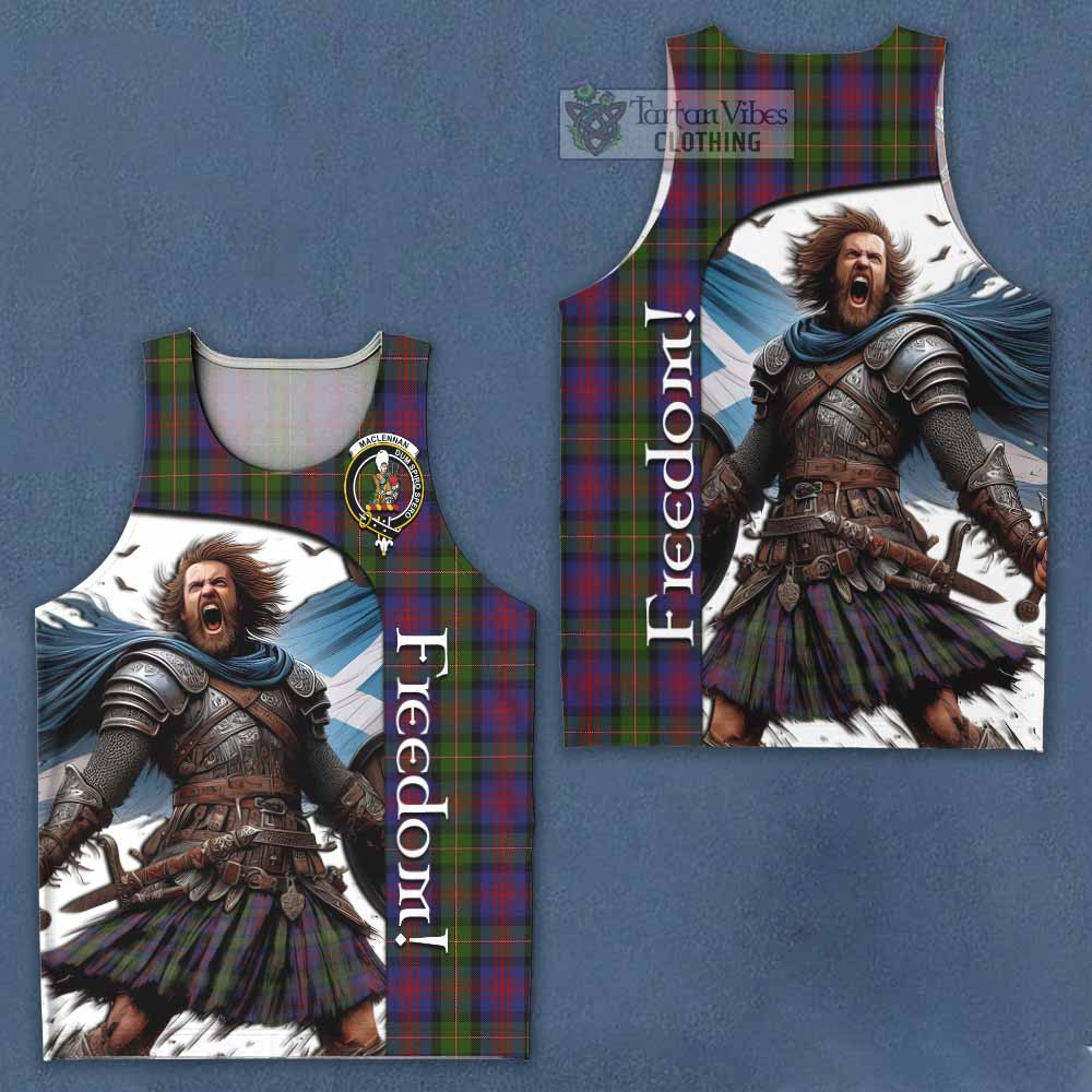 Tartan Vibes Clothing MacLennan (McLennan) Crest Tartan Men's Tank Top Inspired by the Freedom of Scottish Warrior