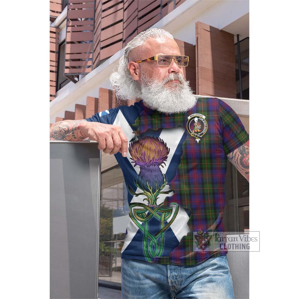 MacLennan (McLennan) Tartan Family Crest Cotton T-shirt Scottish Thistle Celtic Inspired - Tartan Vibes Clothing