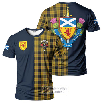 MacLeod Tartan T-Shirt Alba with Scottish Lion Royal Arm Half Style