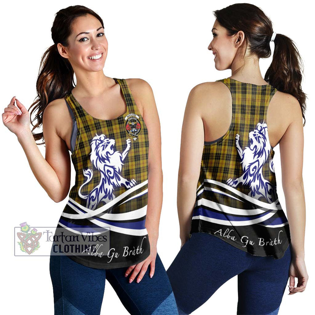 MacLeod Tartan Women's Racerback Tanks with Alba Gu Brath Regal Lion Emblem 4XL - Tartanvibesclothing Shop