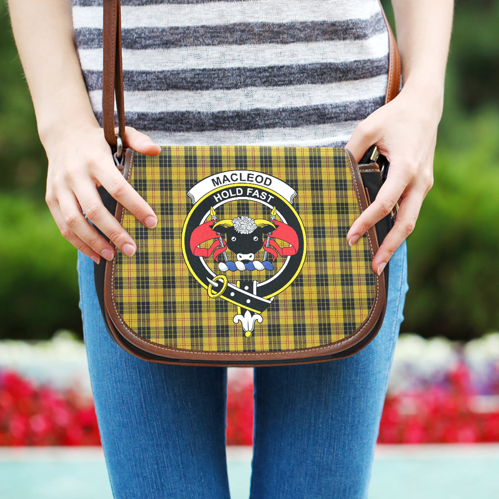 MacLeod Tartan Saddle Bag with Family Crest One Size - Tartan Vibes Clothing