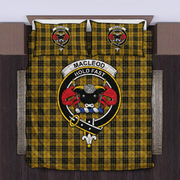 MacLeod Tartan Quilt Bed Set with Family Crest