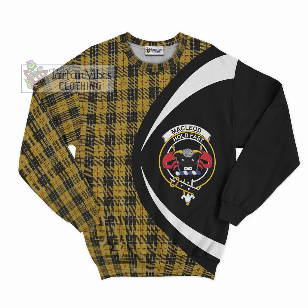 MacLeod Tartan Sweatshirt with Family Crest Circle Style Unisex - Tartan Vibes Clothing