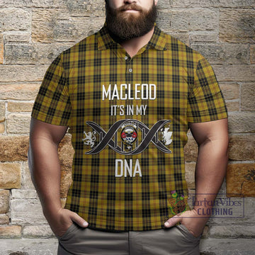 MacLeod Tartan Polo Shirt with Family Crest DNA In Me Style