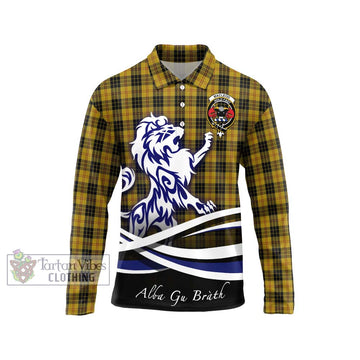 MacLeod Tartan Long Sleeve Polo Shirt with Alba Gu Brath Regal Lion Emblem