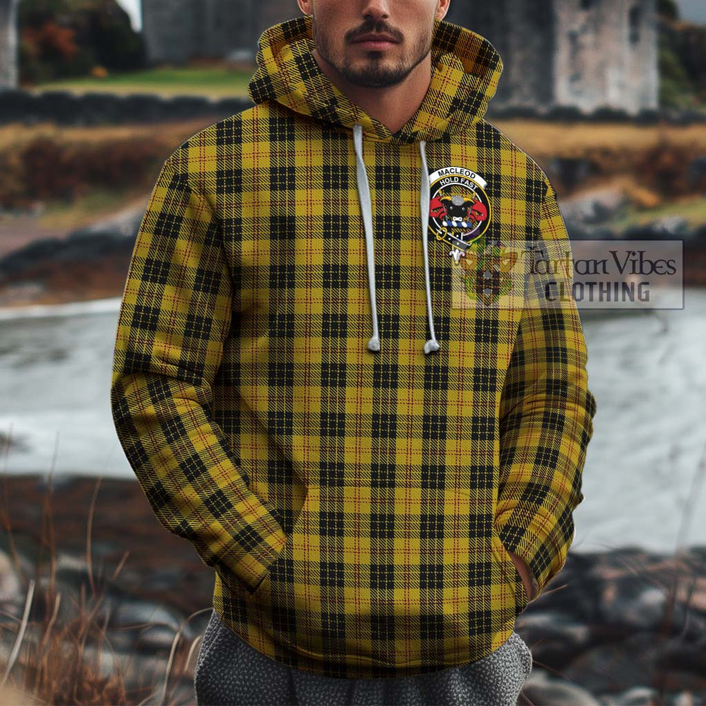 MacLeod Tartan Cotton Hoodie with Family Crest Pullover Hoodie XS - Tartan Vibes Clothing