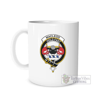 MacLeod (McLeod) Family Crest Ceramic Mug White - 2D-tartanvibesclothing