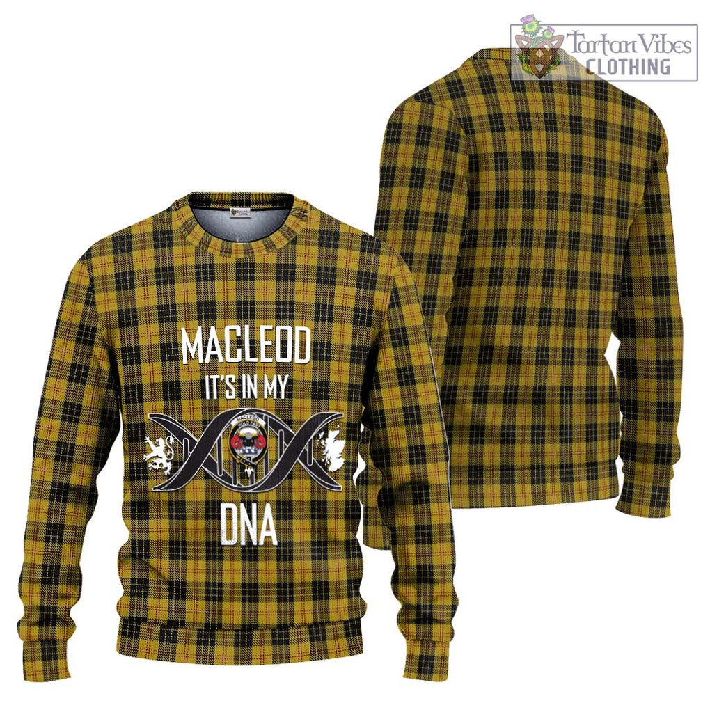 MacLeod Tartan Knitted Sweater with Family Crest DNA In Me Style Unisex - Tartanvibesclothing Shop