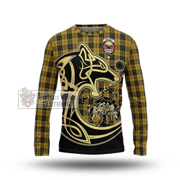 MacLeod Tartan Long Sleeve T-Shirt with Family Crest Celtic Wolf Style