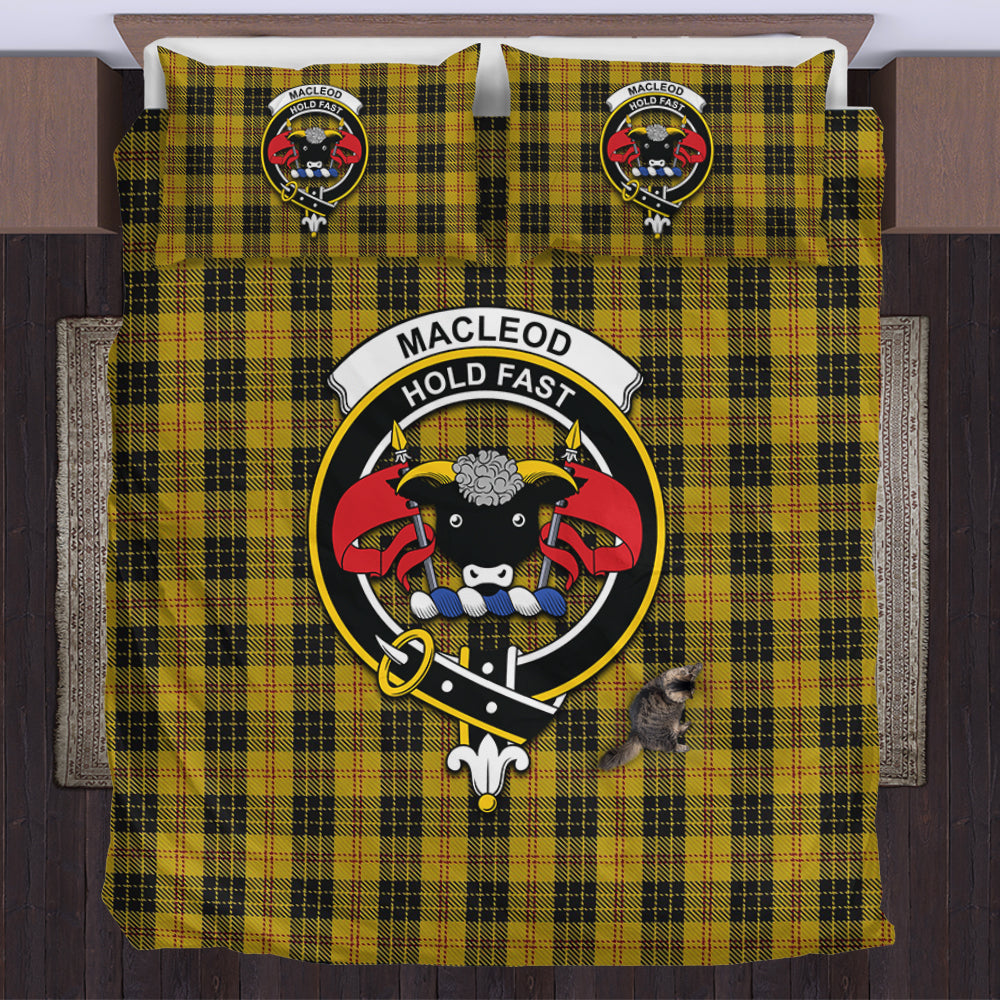 MacLeod Tartan Bedding Set with Family Crest US Bedding Set - Tartan Vibes Clothing