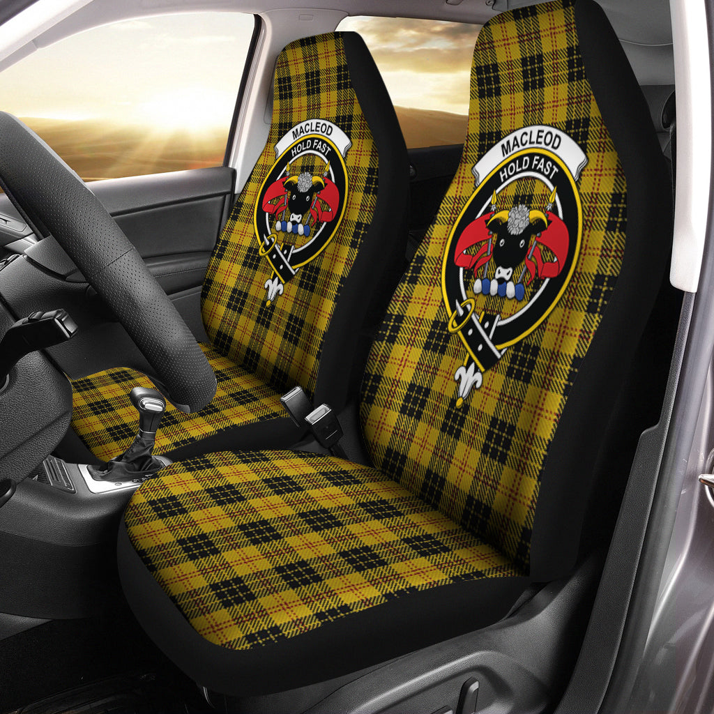 MacLeod Tartan Car Seat Cover with Family Crest One Size - Tartanvibesclothing