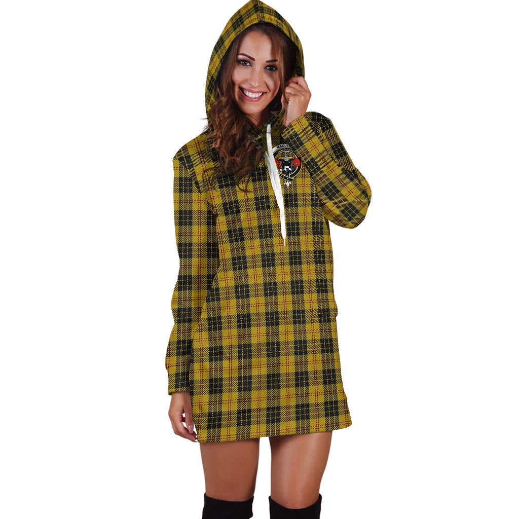 MacLeod Tartan Hoodie Dress with Family Crest - Tartan Vibes Clothing