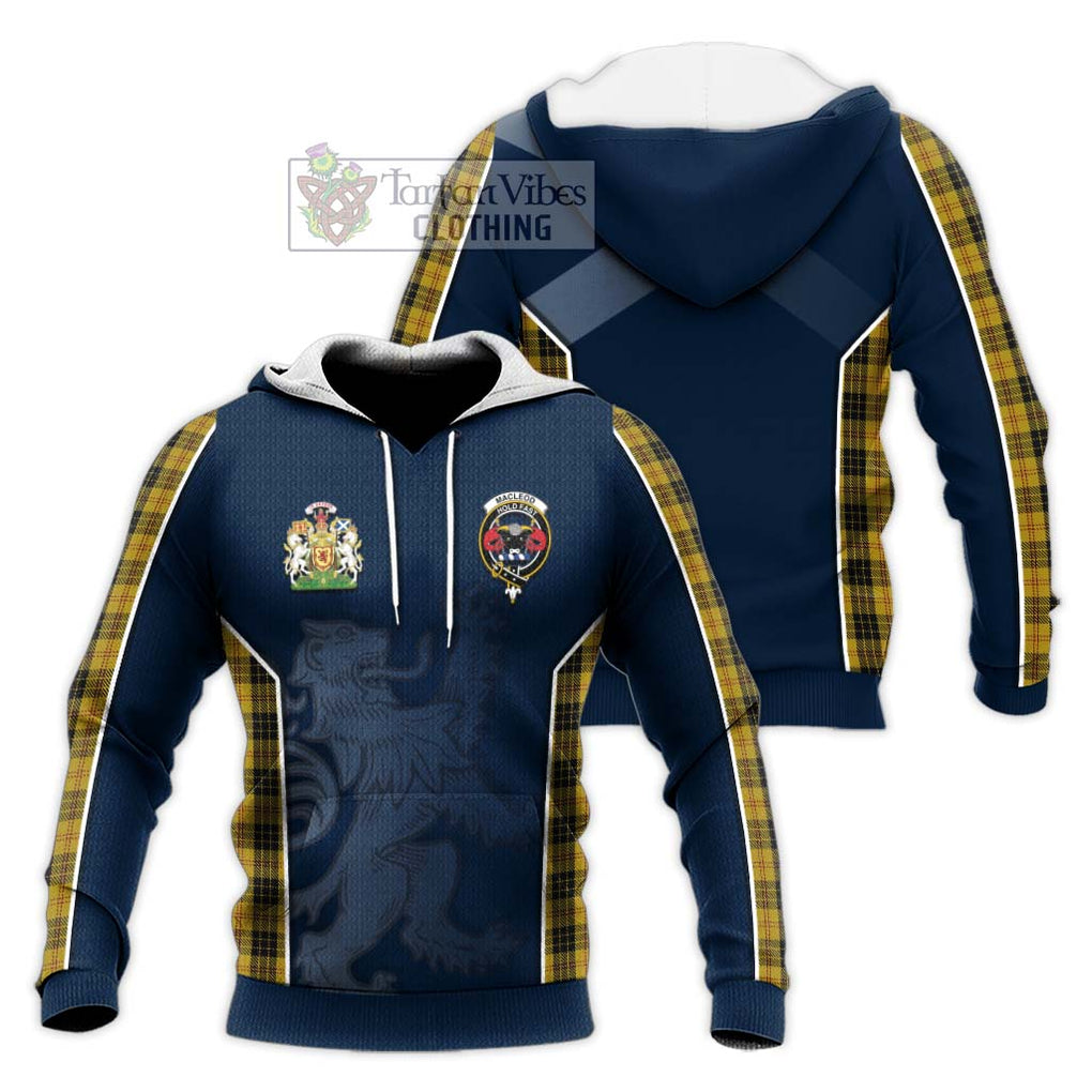 MacLeod Tartan Knitted Hoodie with Family Crest and Lion Rampant Vibes Sport Style Unisex Knitted Pullover Hoodie - Tartan Vibes Clothing